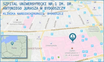 KLINIKA KARDIOCHIRURGII - SZPITAL UNIWERSYTECKI NR 1 IM. DR. ANTONIEGO JURASZA W BYDGOSZCZY - MARII SKŁODOWSKIEJ-CURIE 9,  BYDGOSZCZ