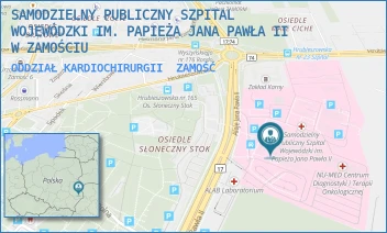 ODDZIAŁ KARDIOCHIRURGII - SAMODZIELNY PUBLICZNY SZPITAL WOJEWÓDZKI IM. PAPIEŻA JANA PAWŁA II W ZAMOŚCIU - ALEJE JANA PAWŁA 10,  ZAMOŚĆ
