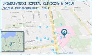 ODDZIAŁ KARDIOCHIRURGII - UNIWERSYTECKI SZPITAL KLINICZNY W OPOLU - UL. ALEJA WINCENTEGO WITOSA 26,  OPOLE
